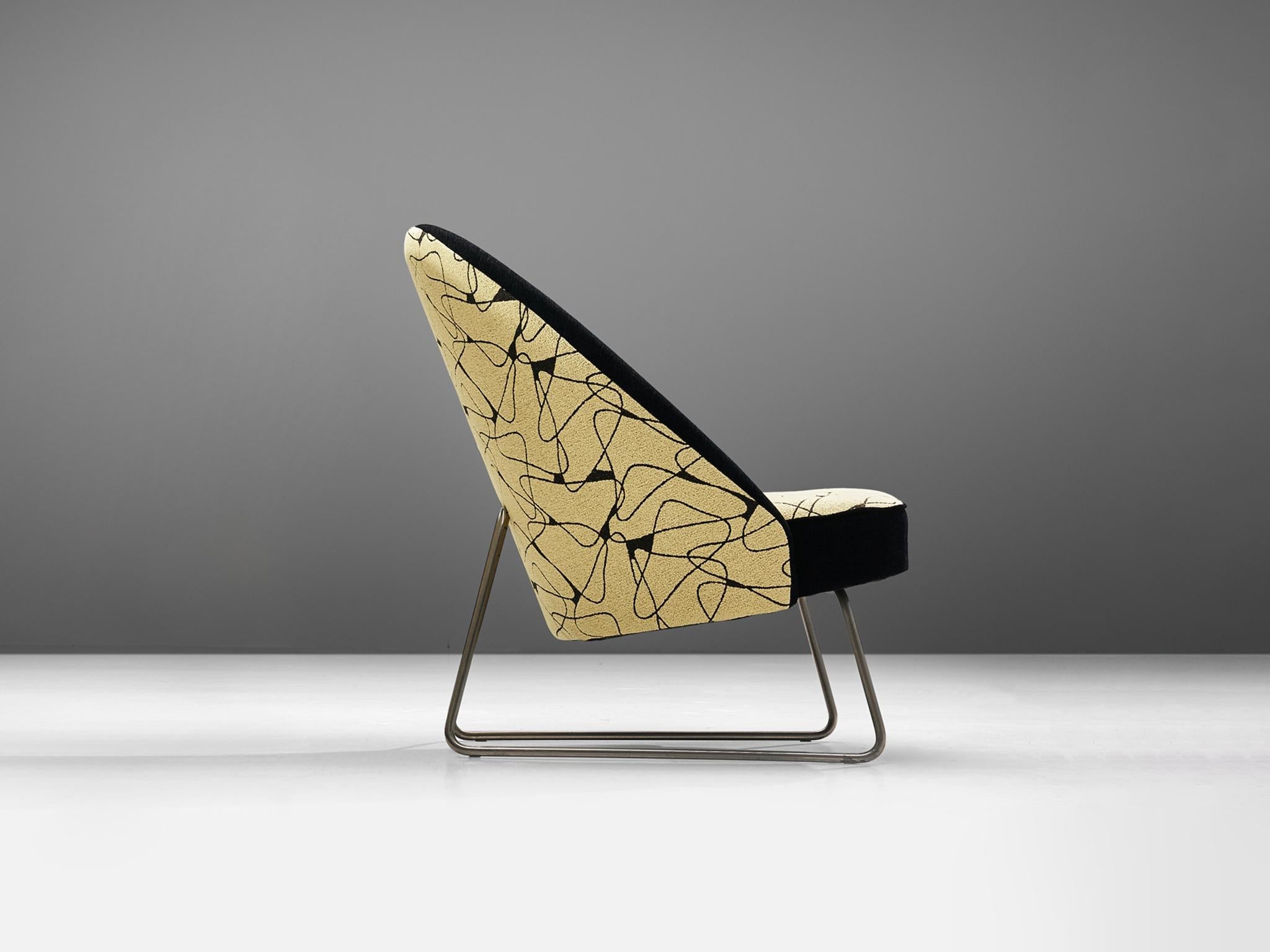 Theo Ruth Lounge Chair in Patterned Fabric