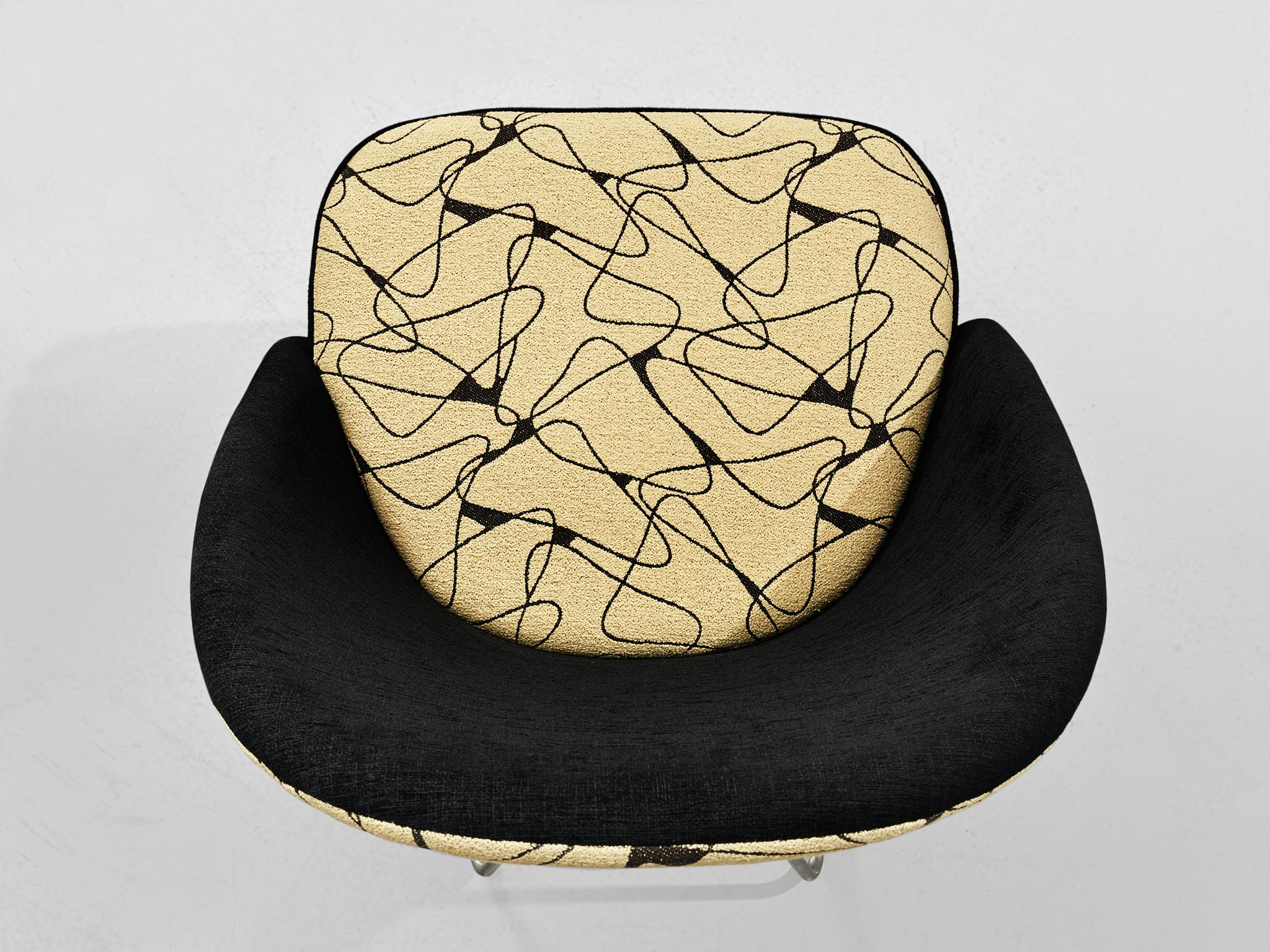 Theo Ruth Lounge Chair in Patterned Fabric