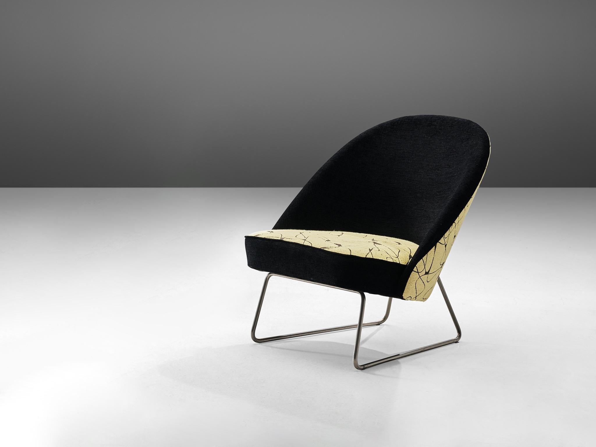 Theo Ruth Lounge Chair in Patterned Fabric