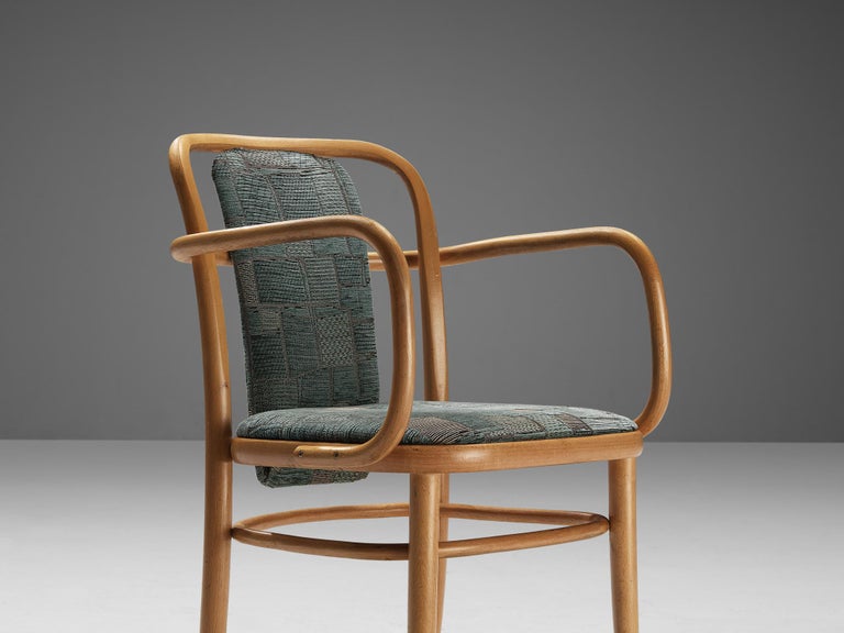 Bentwood Armchairs in Green Upholstery