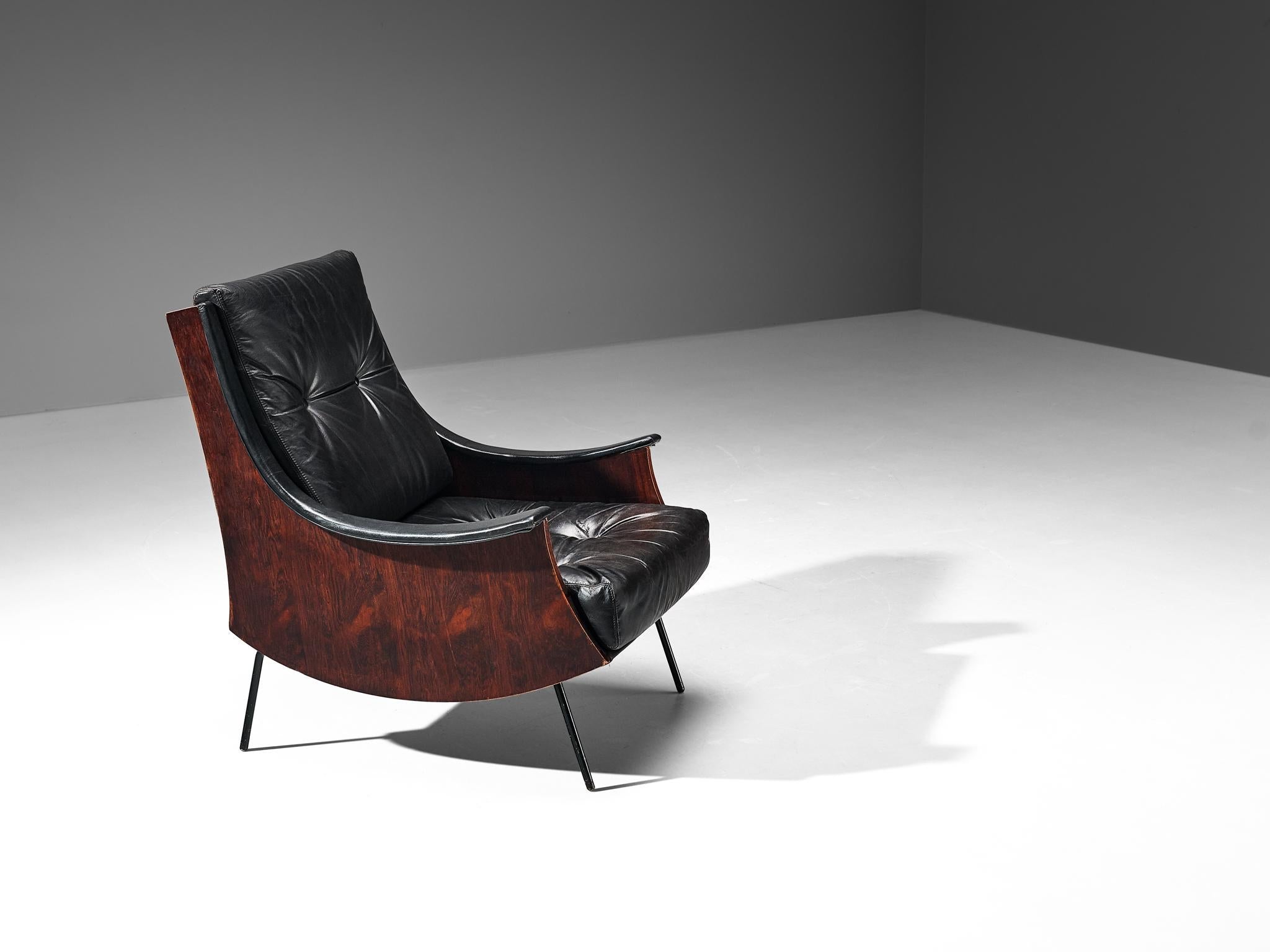 Carlo de Carli for Sormani 'PIPA' Lounge Chair in Leather