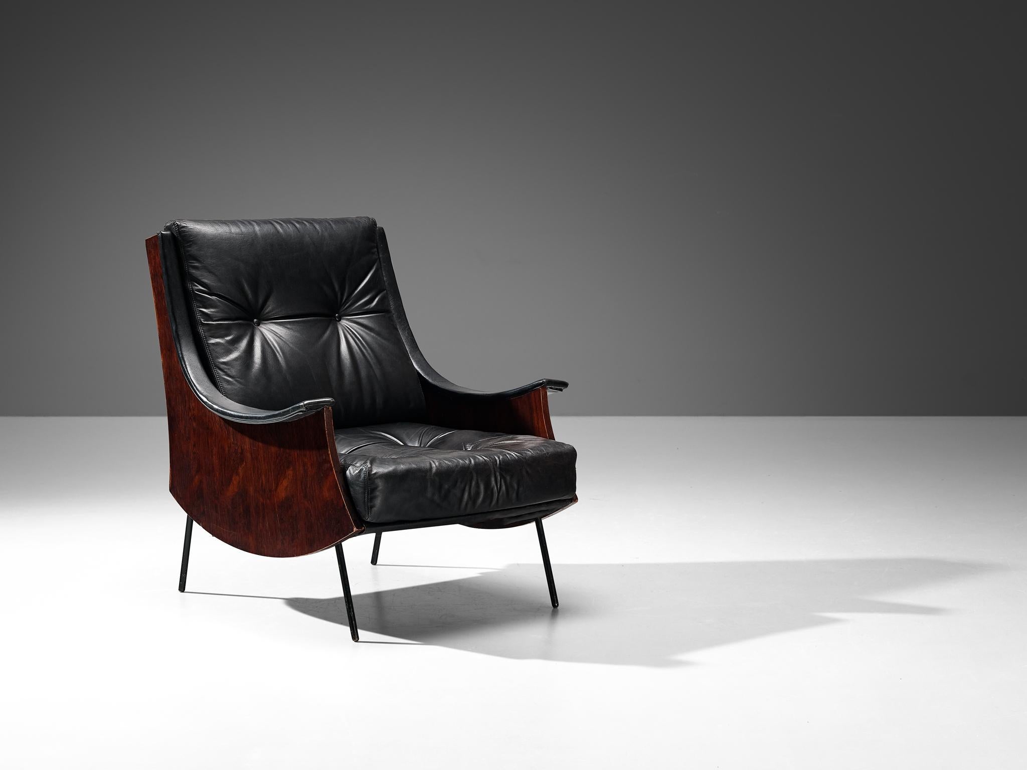 Carlo de Carli for Sormani 'PIPA' Lounge Chair in Leather