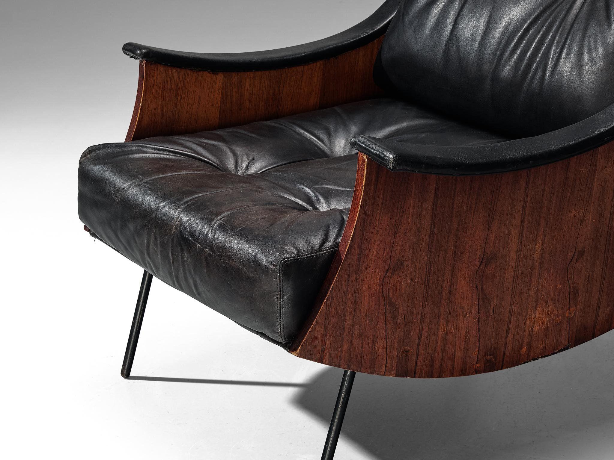 Carlo de Carli for Sormani 'PIPA' Lounge Chair in Leather