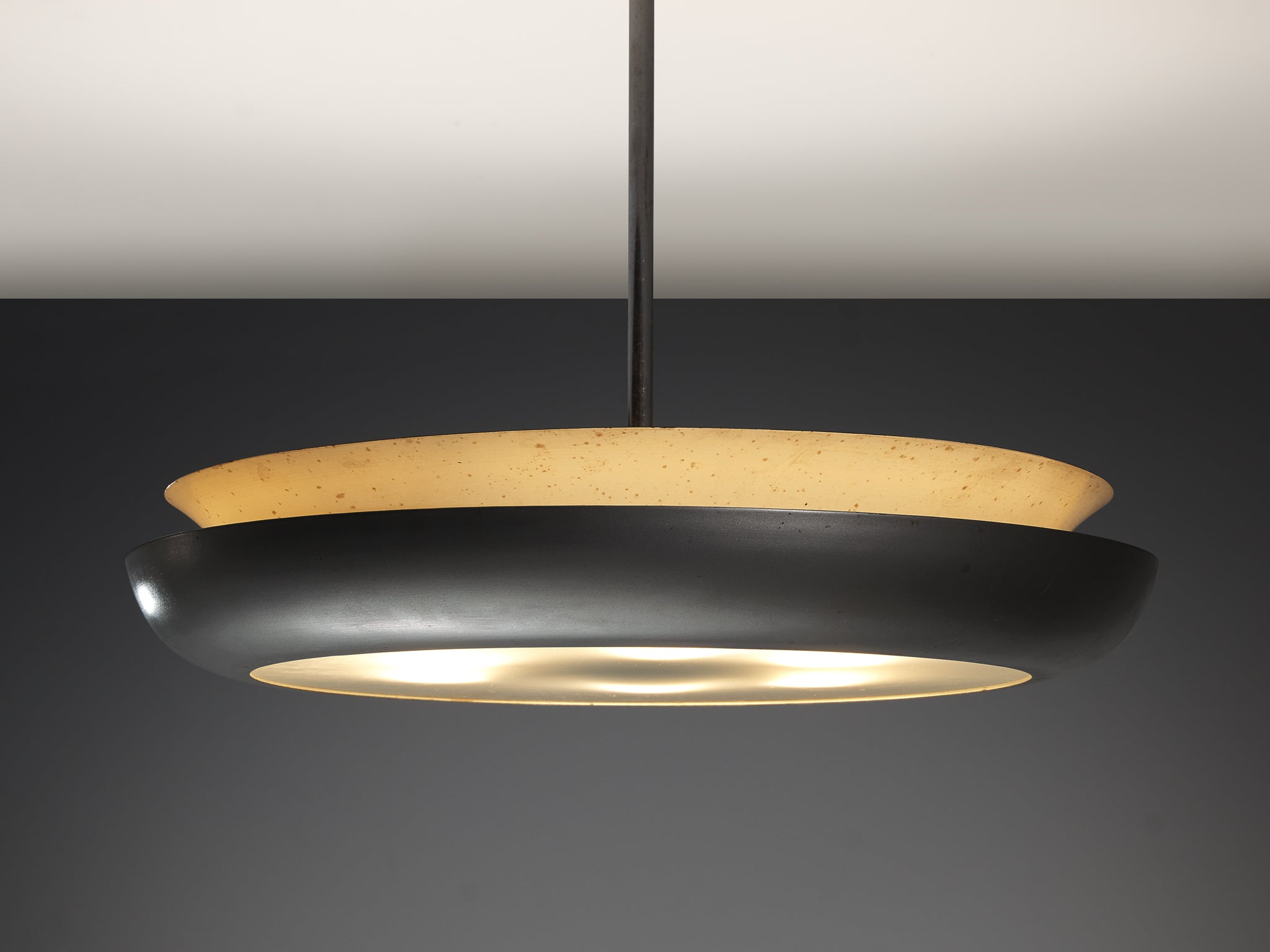 Josef Hurka for Napako Pendant Ceiling Light in Metal and Glass