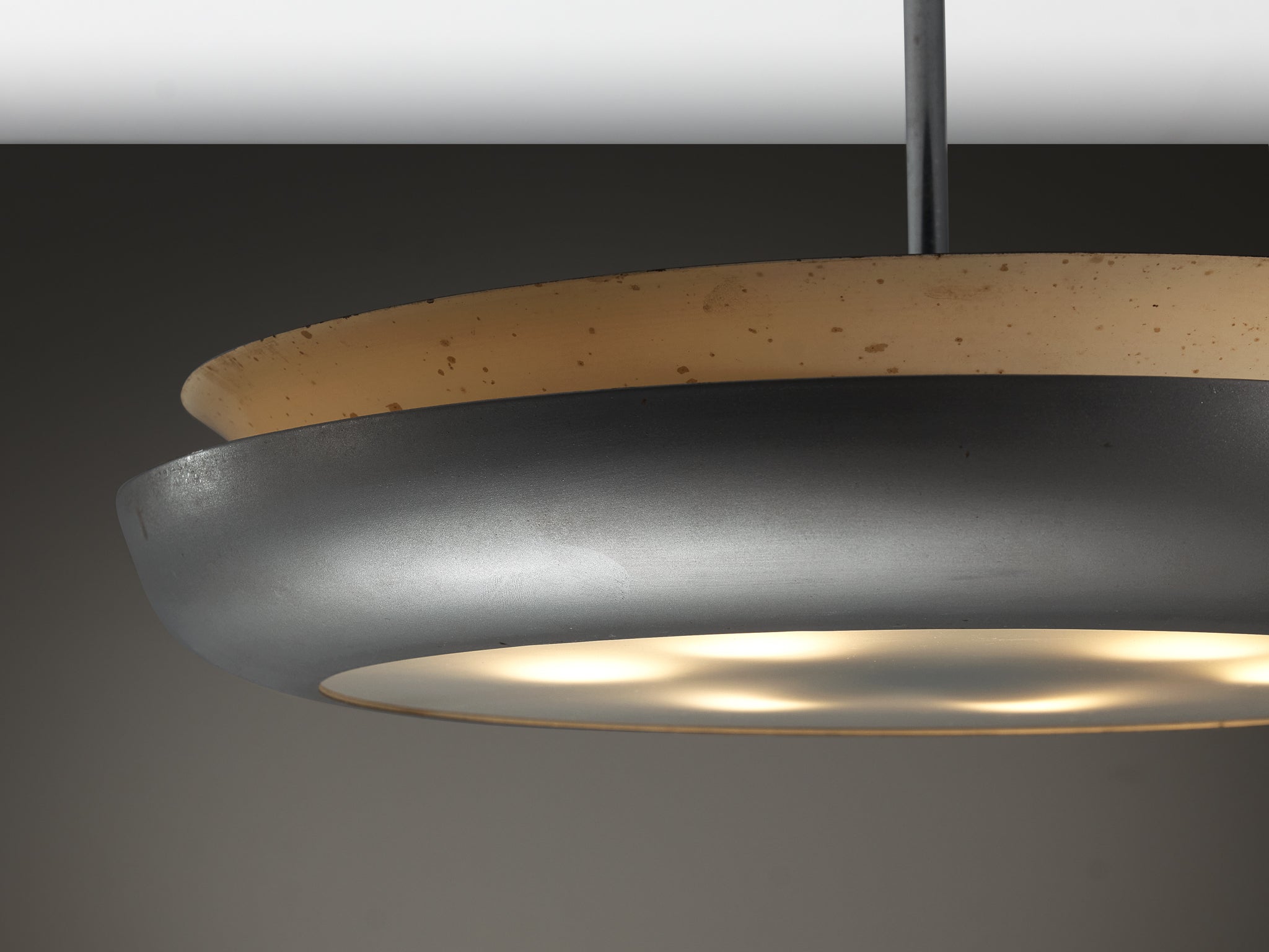 Josef Hurka for Napako Pendant Ceiling Light in Metal and Glass