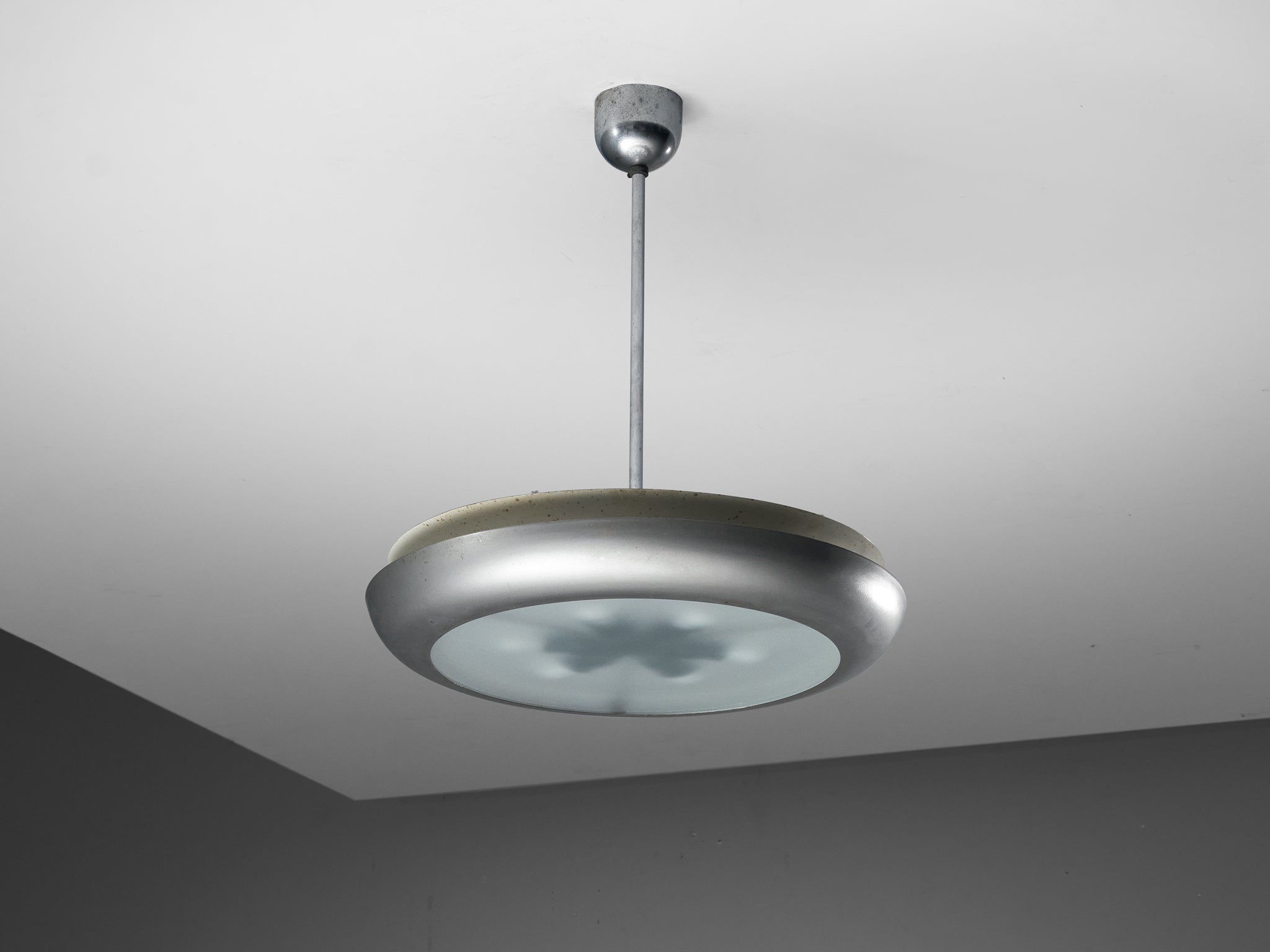 Josef Hurka for Napako Pendant Ceiling Light in Metal and Glass