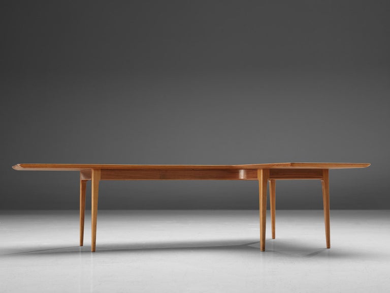 Danish Boomerang Shaped Coffee Table in Walnut