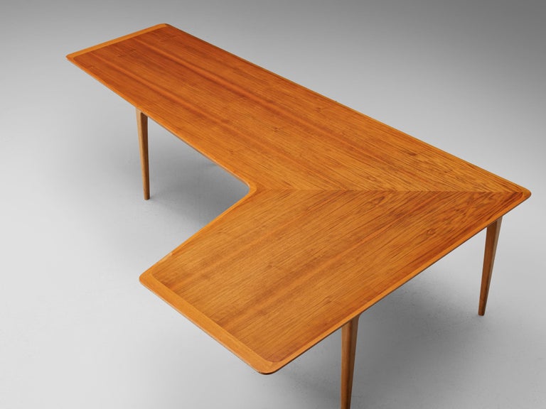 Danish Boomerang Shaped Coffee Table in Walnut