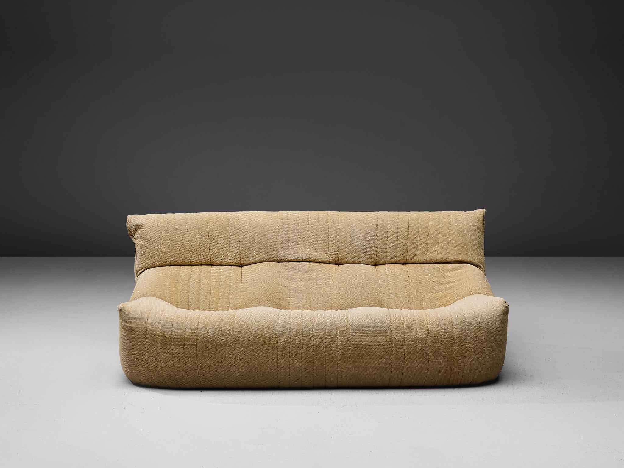 Michel Ducaroy for Ligne Roset Sofa in Beige Upholstery