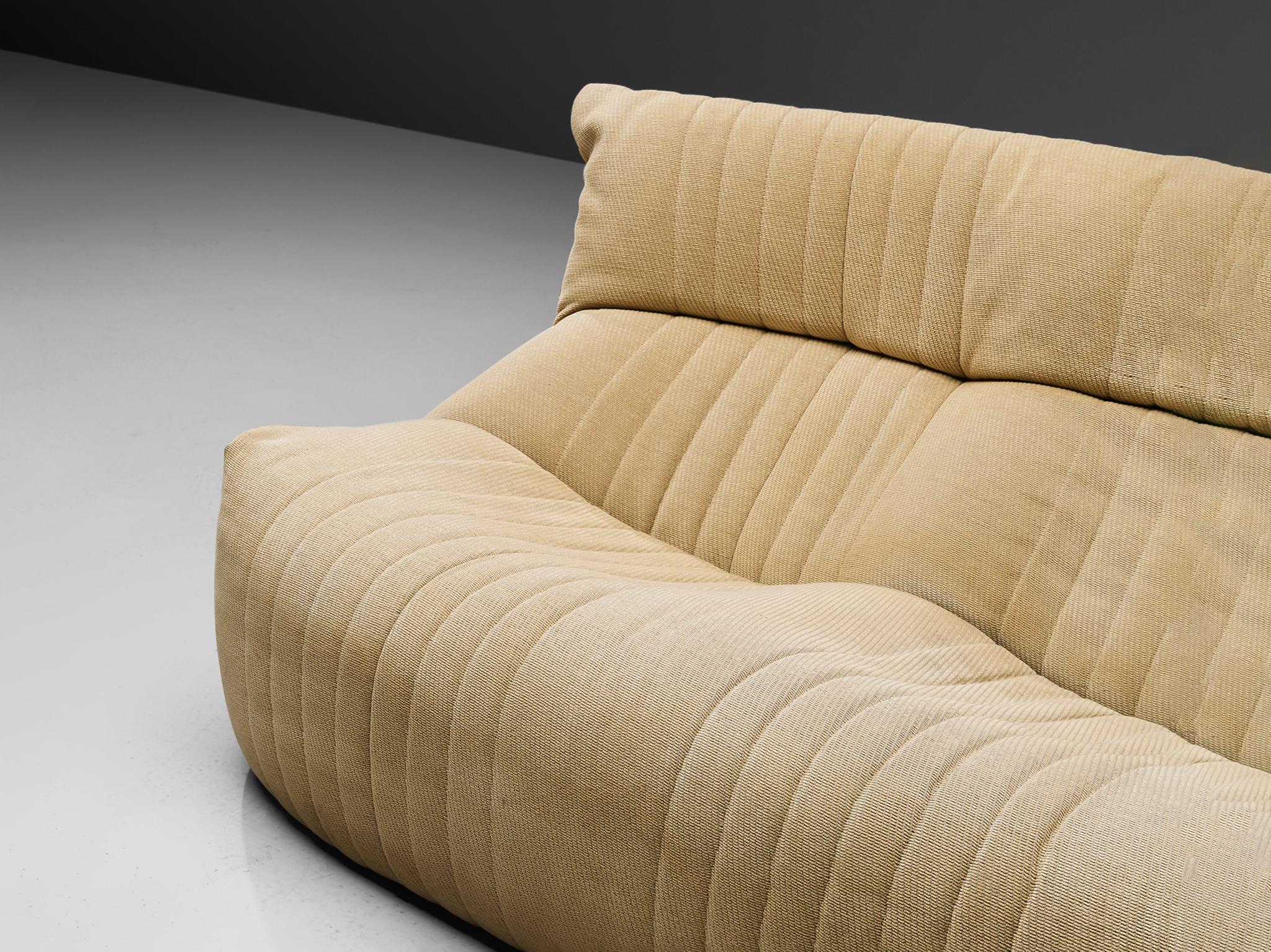 Michel Ducaroy for Ligne Roset Sofa in Beige Upholstery