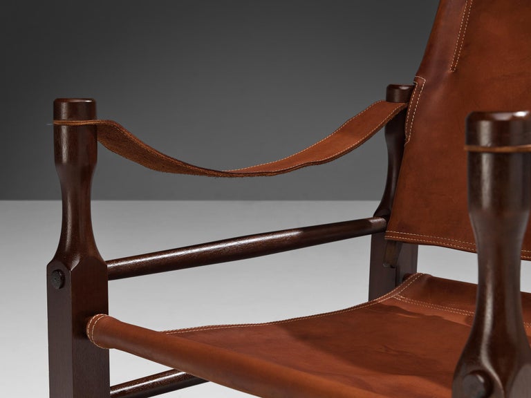 Safari Armchair in Natural Cognac Leather