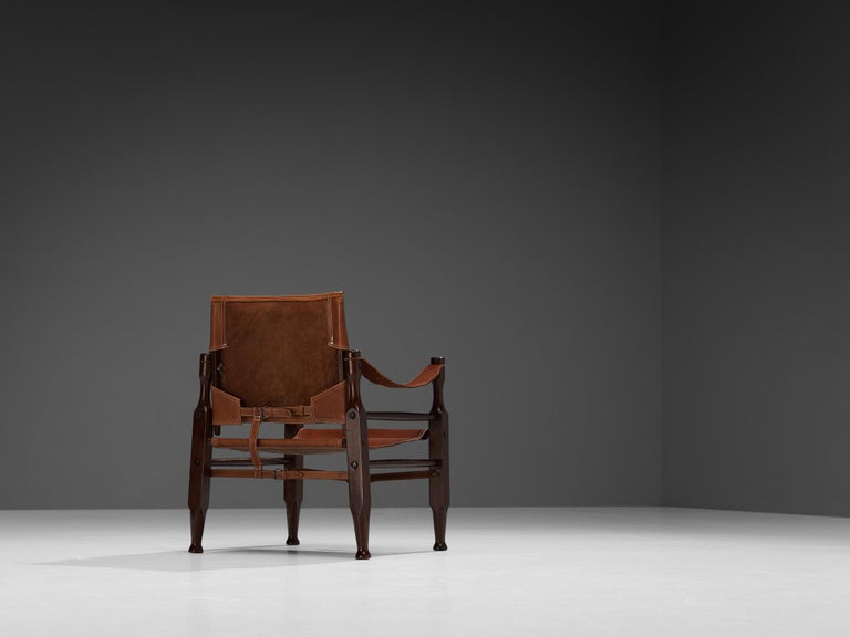 Safari Armchair in Natural Cognac Leather