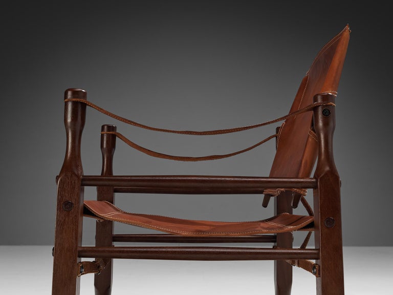 Safari Armchair in Natural Cognac Leather