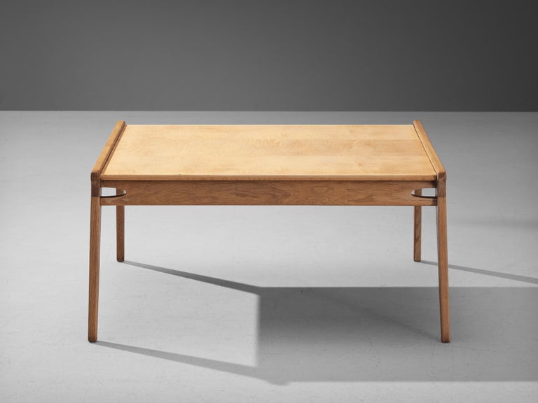 Danish Minimalist Coffee Table in Oak and Maple