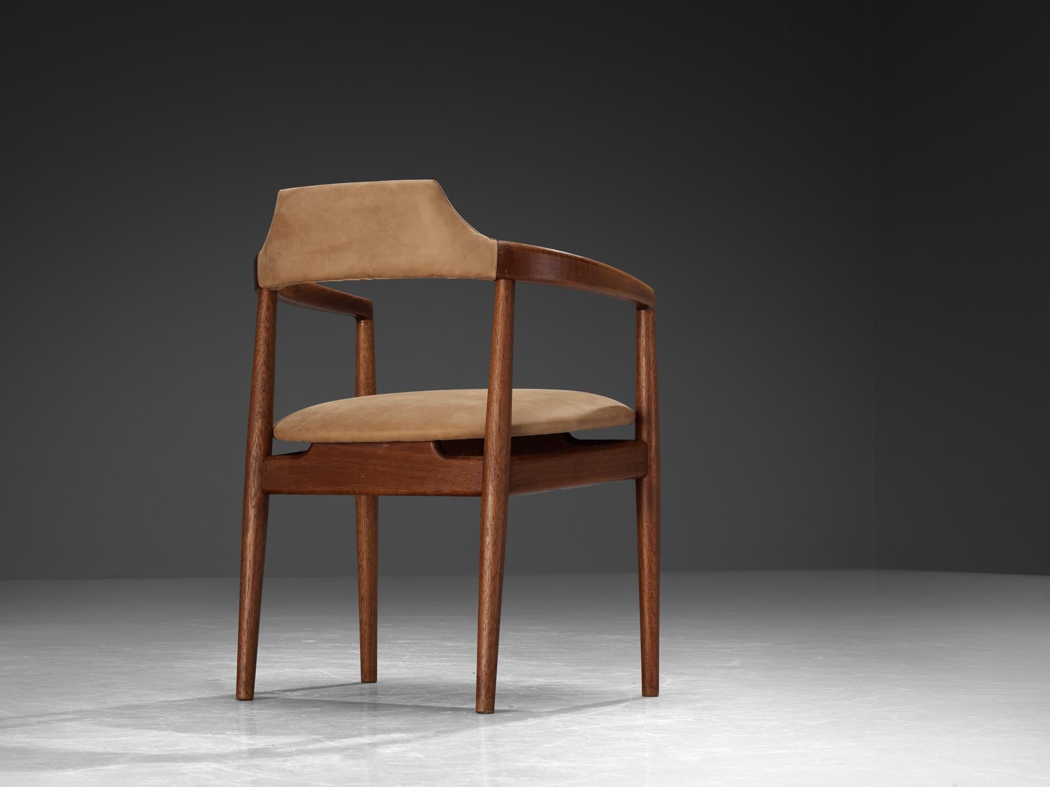 Danish Dining Chairs in Teak and Leather