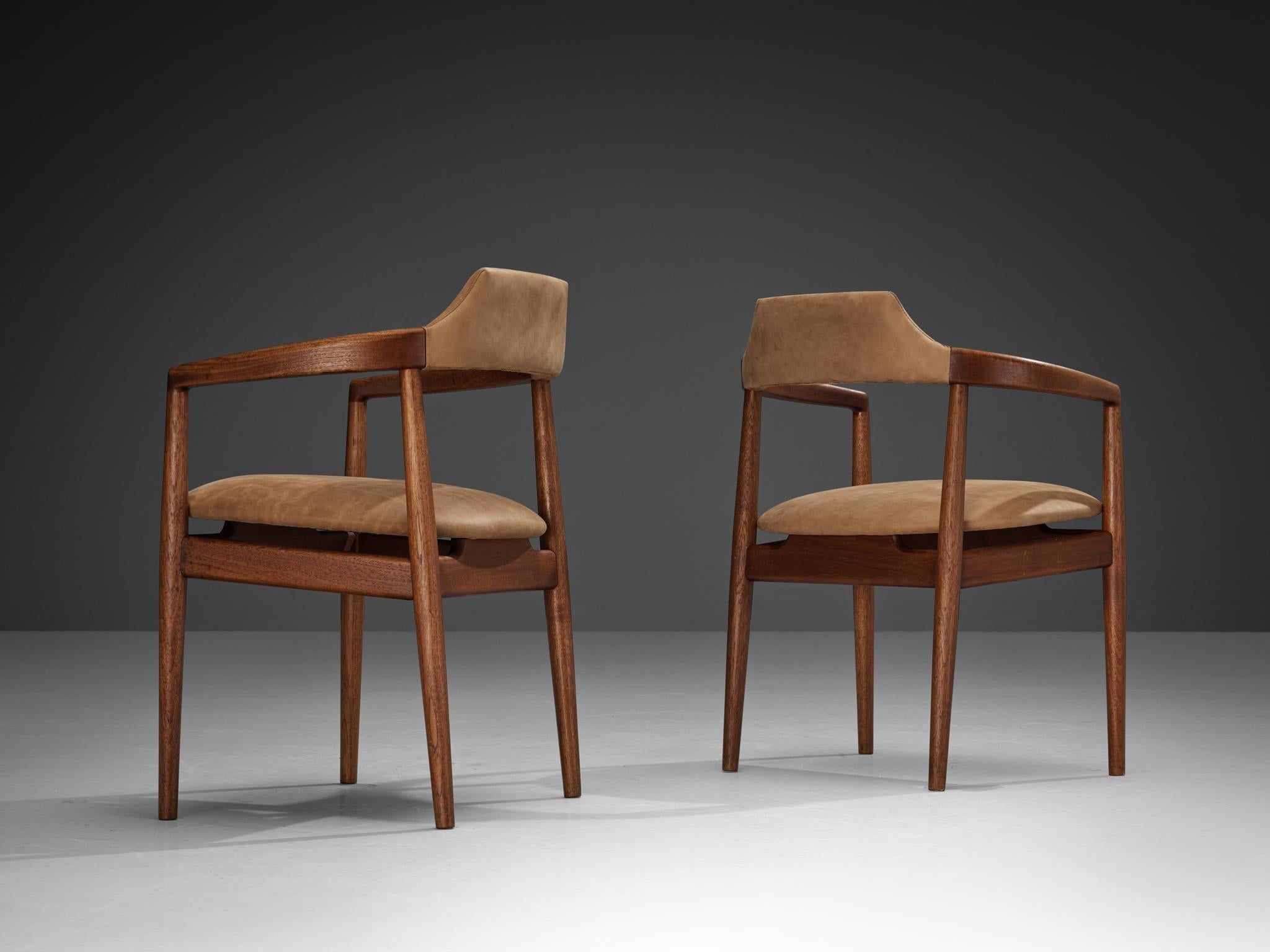 Danish Dining Chairs in Teak and Leather