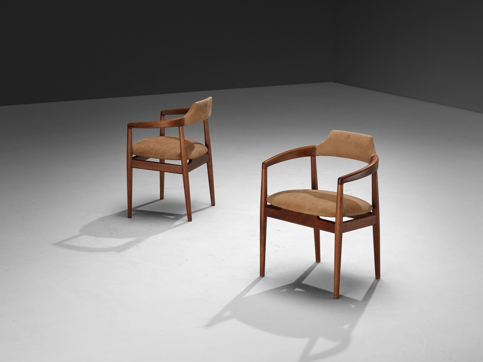 Danish Dining Chairs in Teak and Leather