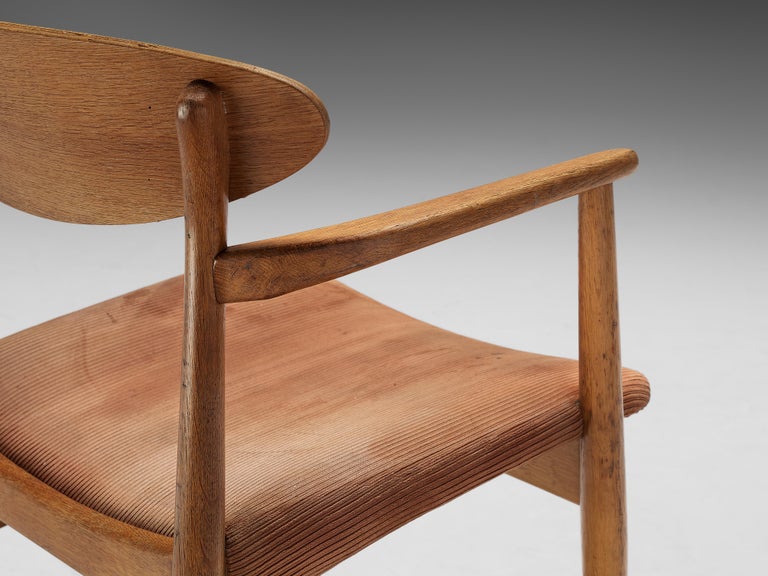 Larsen & Bender Madsen Dining Chairs in Oak and Corduroy