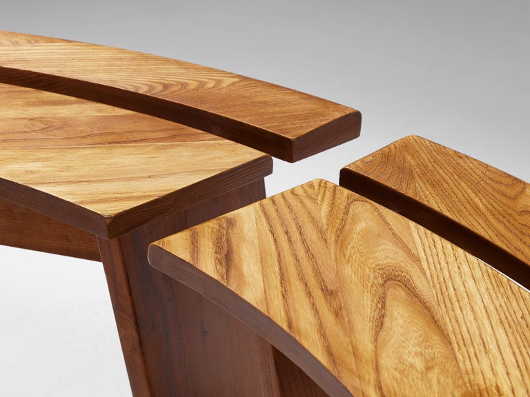 Early Pierre Chapo 'S38A’ Benches in Solid Elm