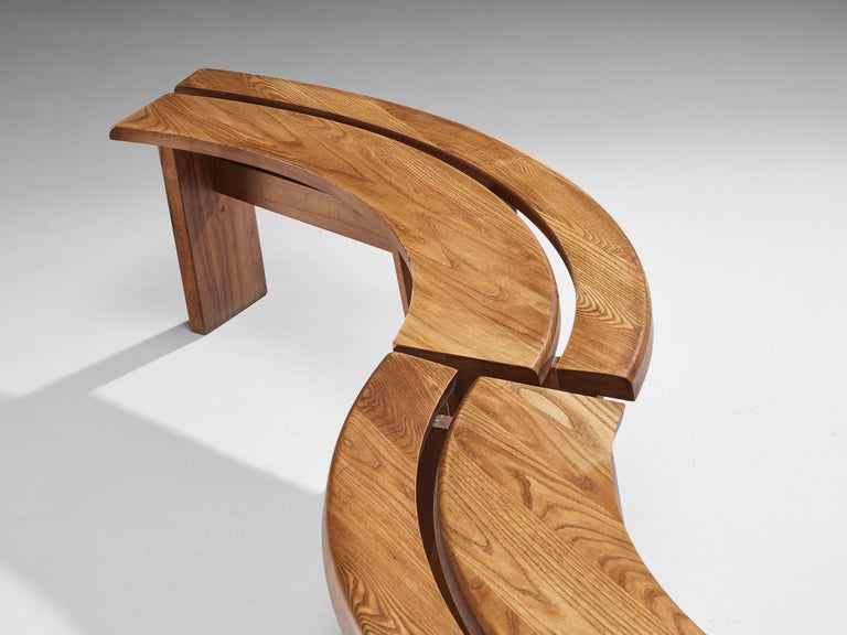 Early Pierre Chapo 'S38A’ Benches in Solid Elm