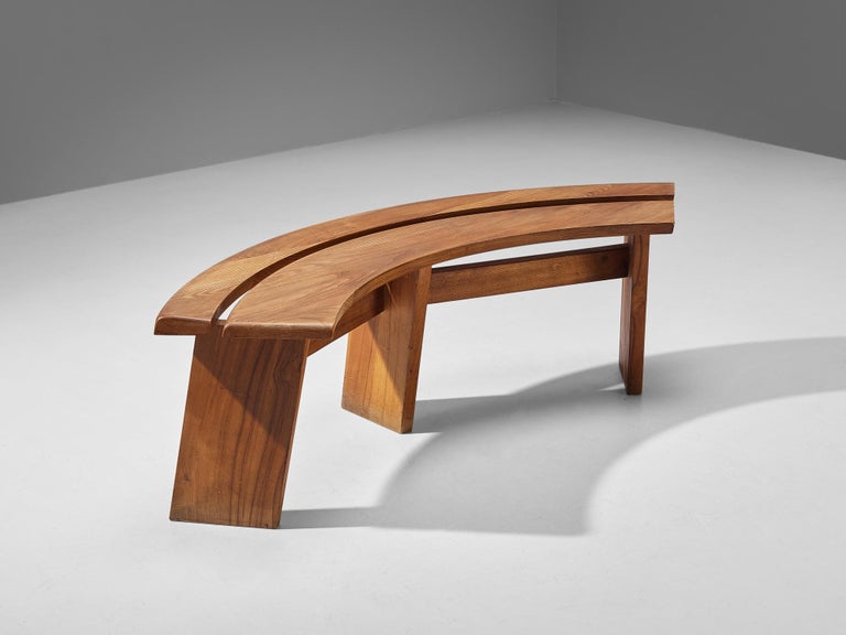 Early Pierre Chapo 'S38A’ Benches in Solid Elm