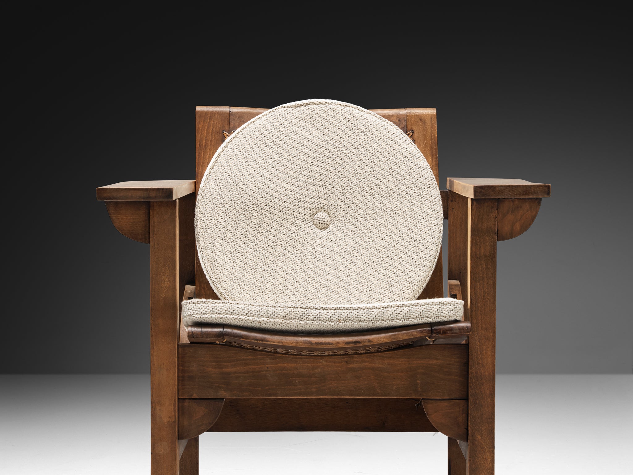 Pierre Dariel 'Hendaye' Armchair in Wood and Cane