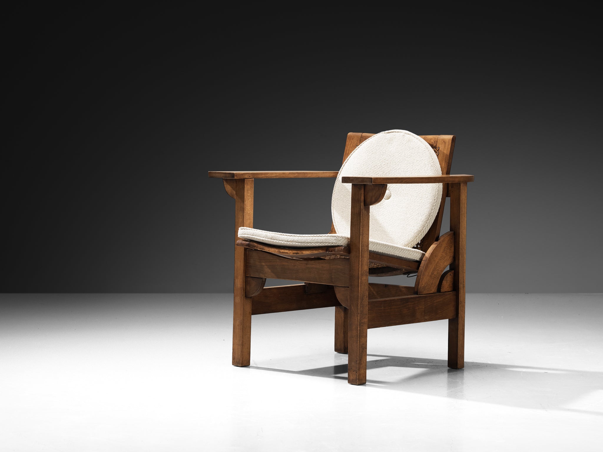 Pierre Dariel 'Hendaye' Armchair in Wood and Cane