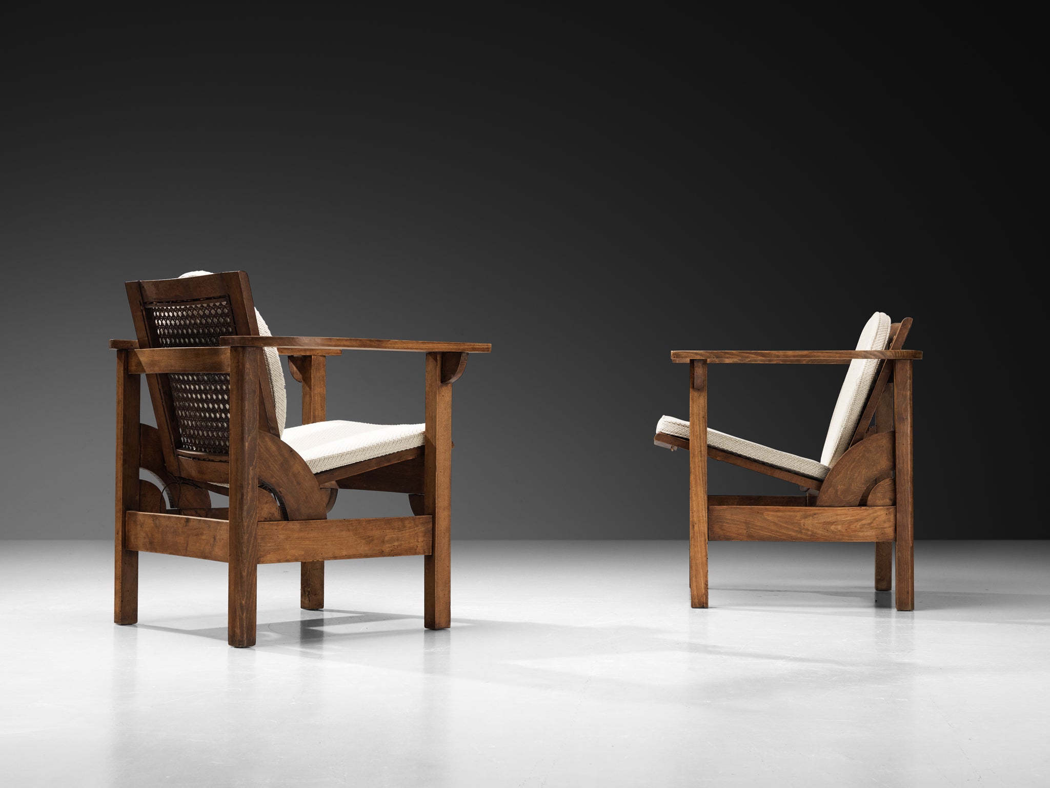 Pierre Dariel 'Hendaye' Armchair in Wood and Cane