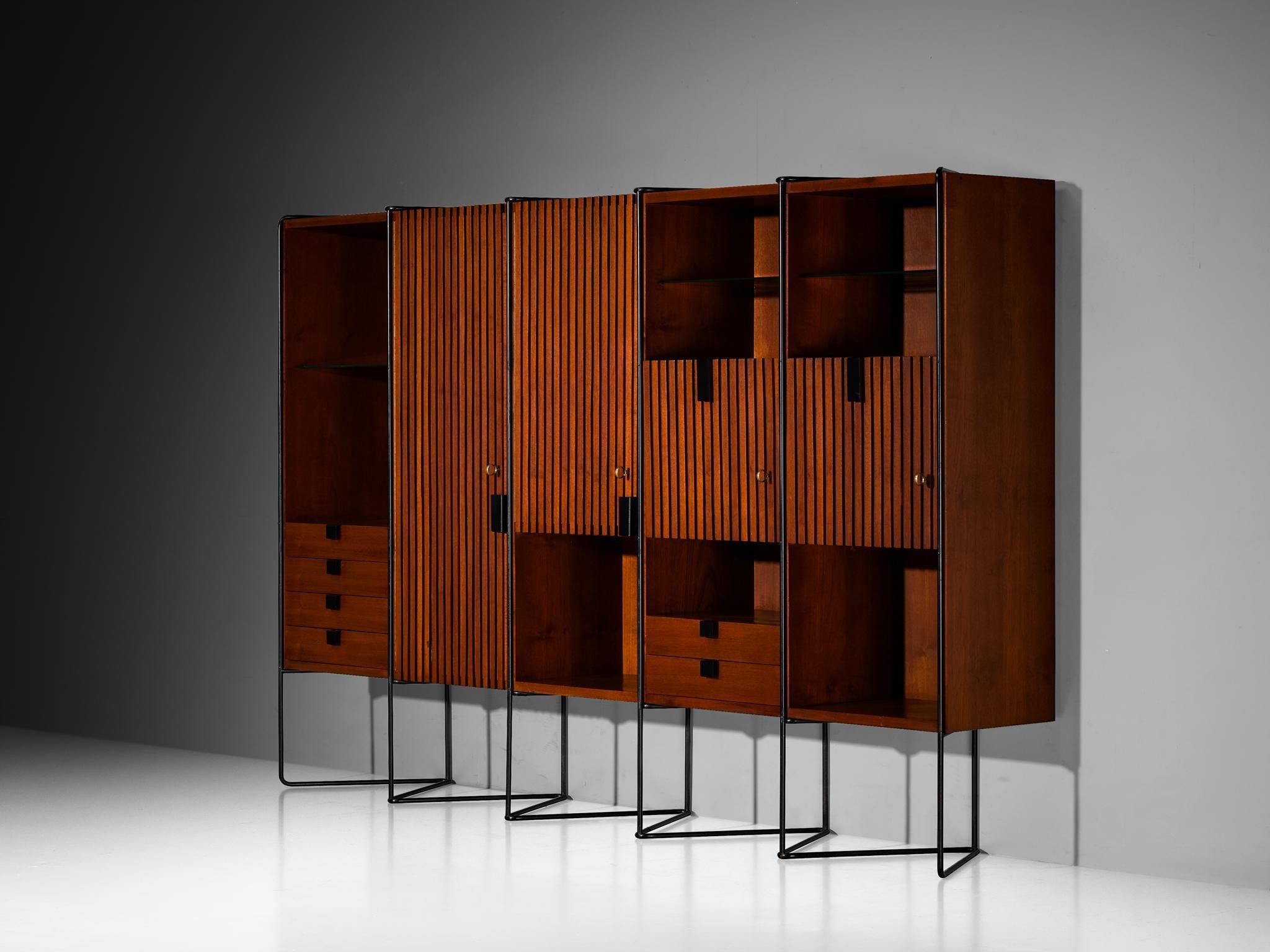 Taichiro Nakay for La Permanente Mobili Cantù Wall Cabinet in Teak