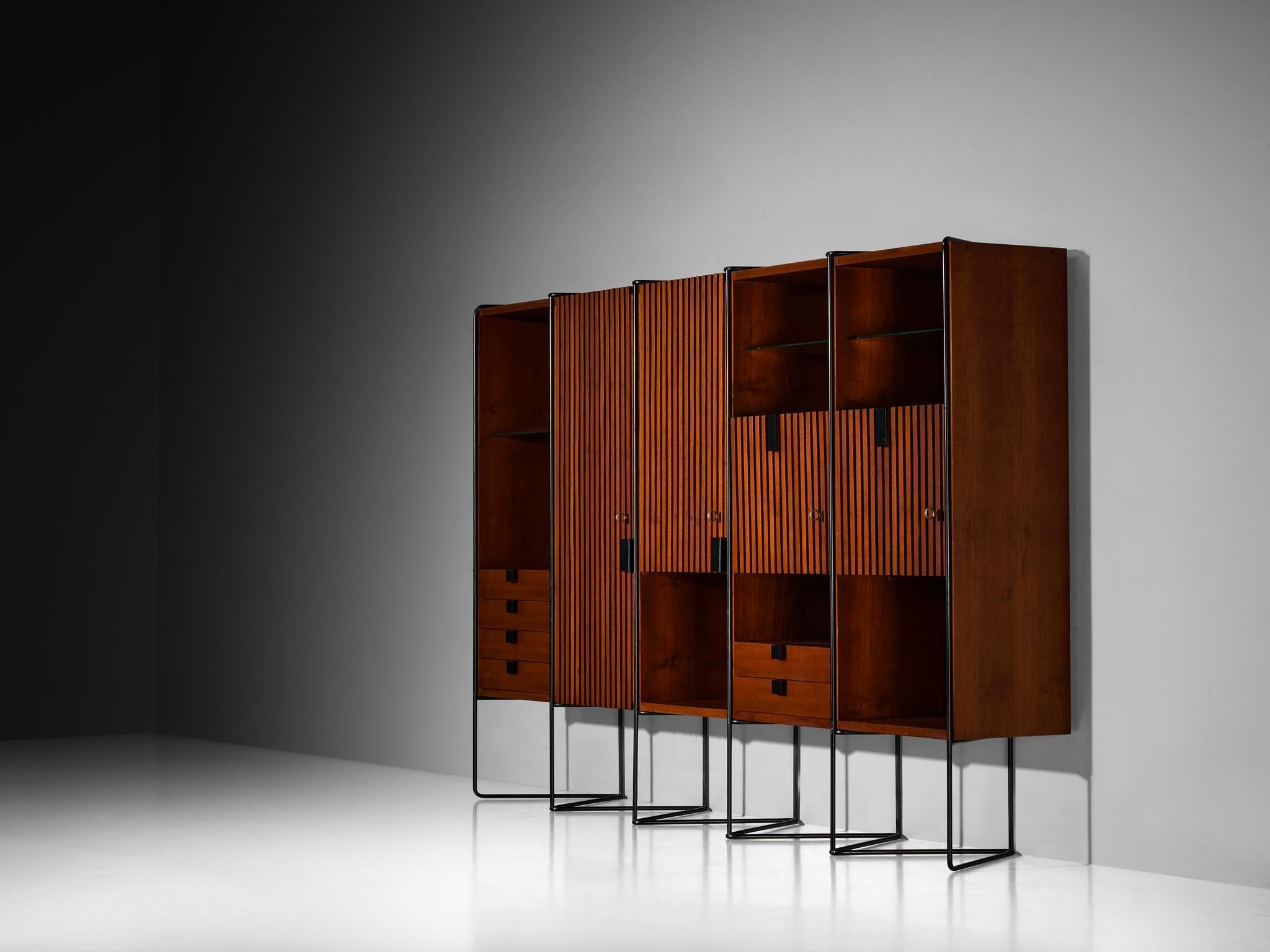 Taichiro Nakay for La Permanente Mobili Cantù Wall Cabinet in Teak