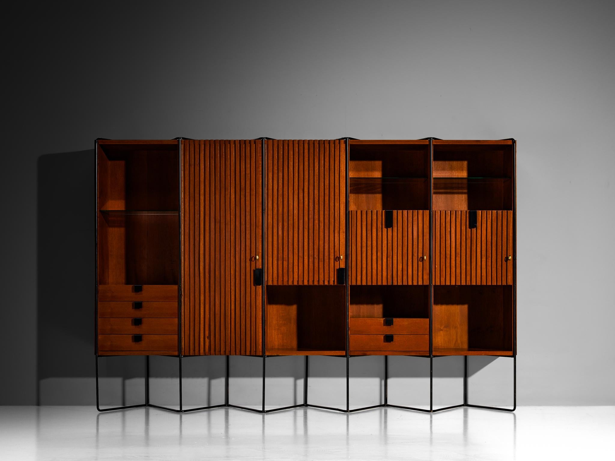 Taichiro Nakay for La Permanente Mobili Cantù Wall Cabinet in Teak