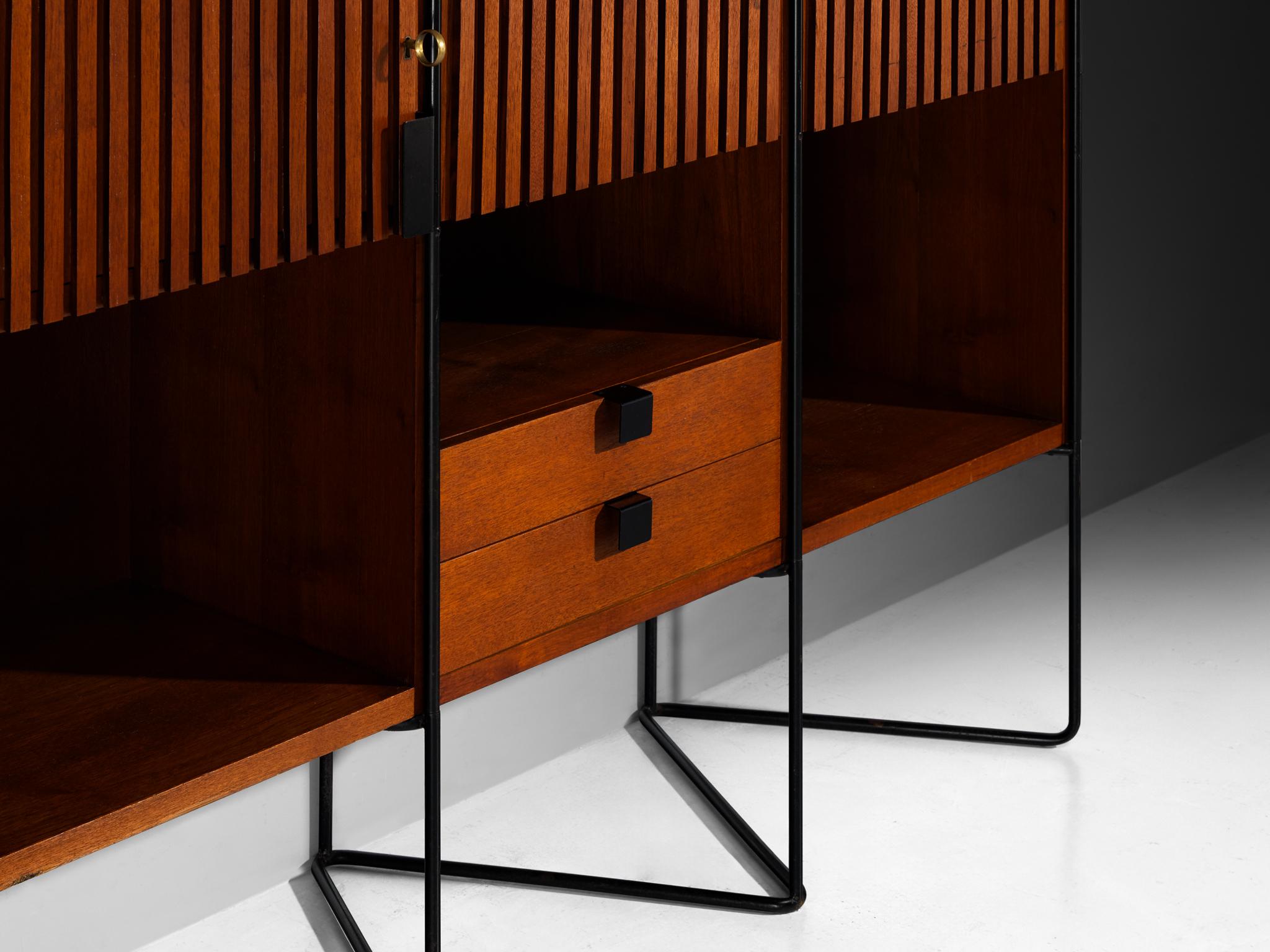 Taichiro Nakay for La Permanente Mobili Cantù Wall Cabinet in Teak