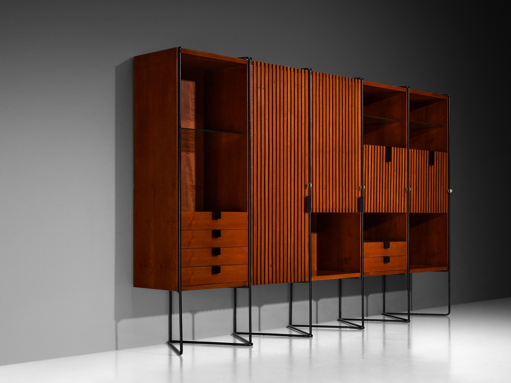 Taichiro Nakay for La Permanente Mobili Cantù Wall Cabinet in Teak