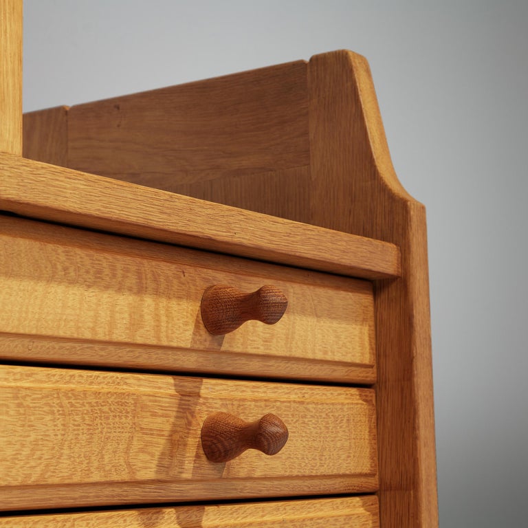 Guillerme & Chambron 'Simon' Sideboard in Oak with Ceramics