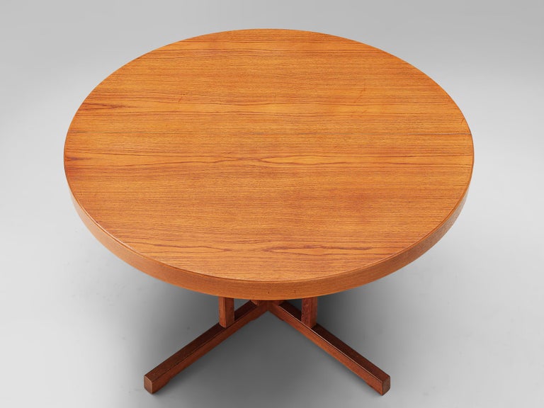 Johannes Andersen for Hans Bech Round Dining Table in Teak 1960s