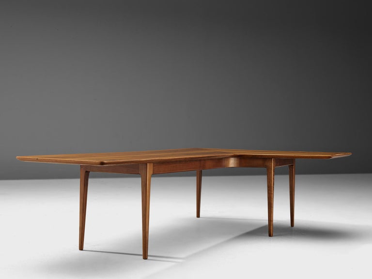 Danish Angular Boomerang Coffee Table in Walnut