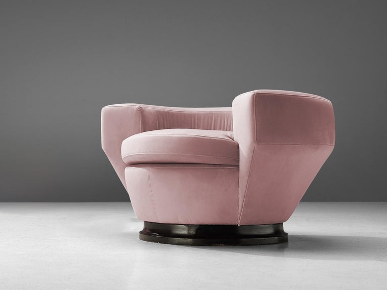 Italian Armchair in Pink Upholstery