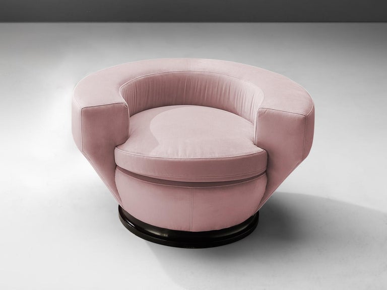 Italian Armchair in Pink Upholstery