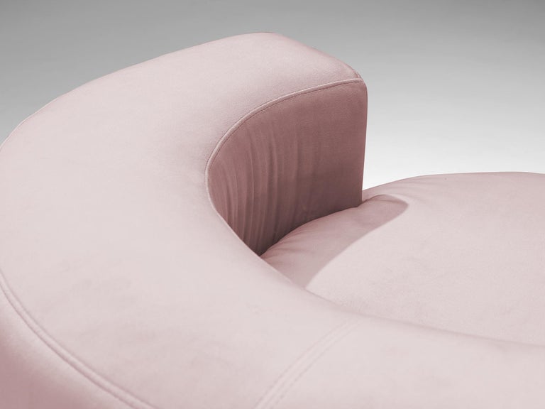 Italian Pair of Armchairs in Pink Upholstery