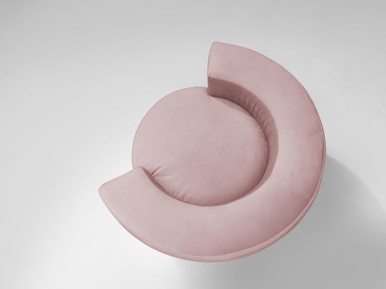 Italian Armchair in Pink Upholstery