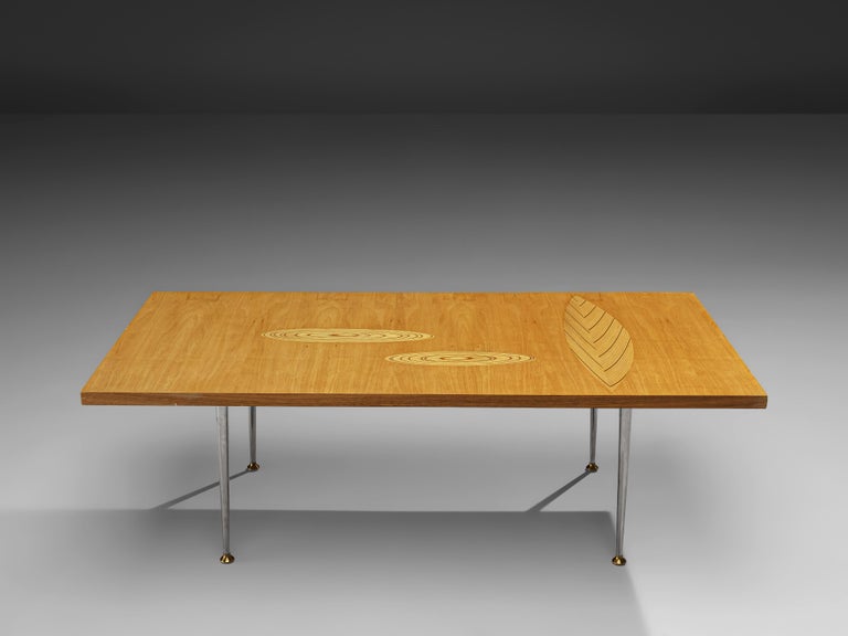 Tapio Wirkkala for Asko Coffee Table in Birch with Inlays