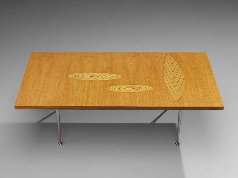 Tapio Wirkkala for Asko Coffee Table in Birch with Inlays