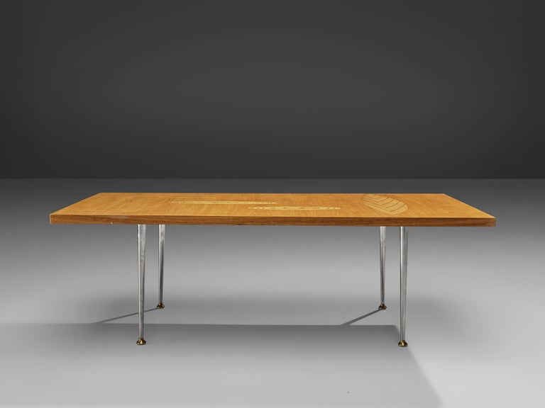 Tapio Wirkkala for Asko Coffee Table in Birch with Inlays