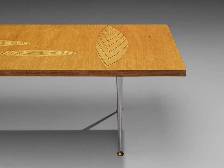 Tapio Wirkkala for Asko Coffee Table in Birch with Inlays