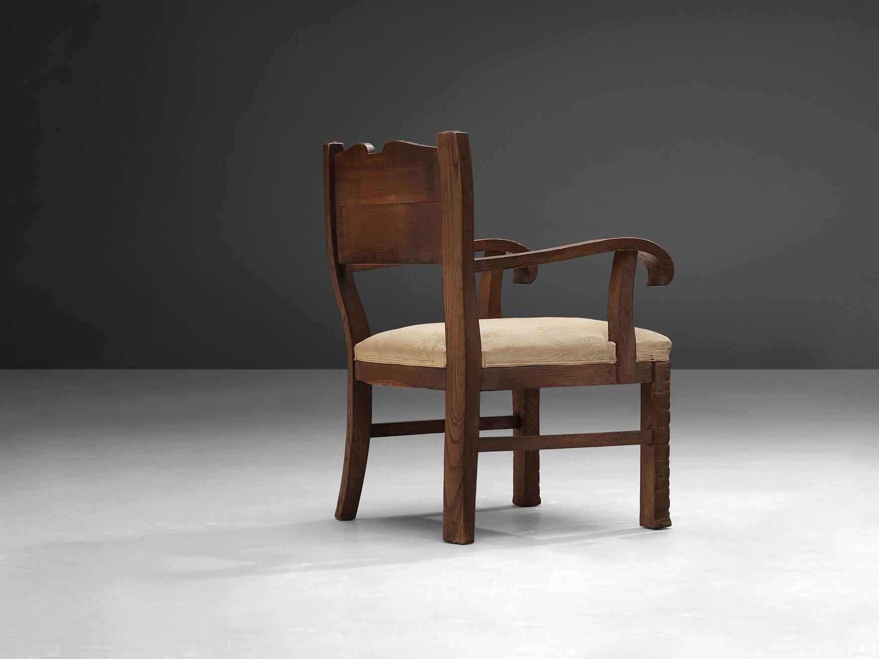 Ernesto Valabrega Rare Armchair in Oak