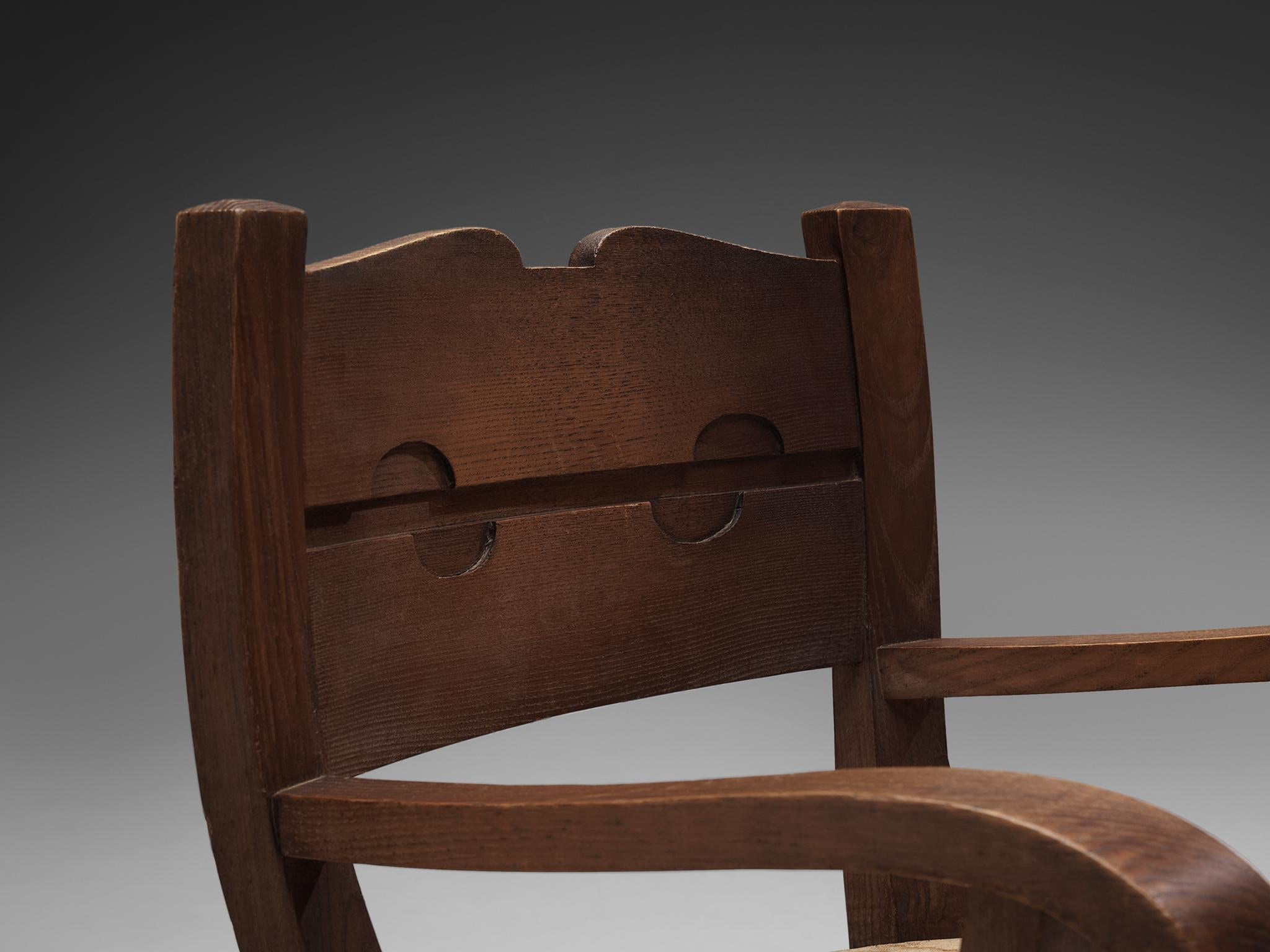 Ernesto Valabrega Rare Armchair in Oak