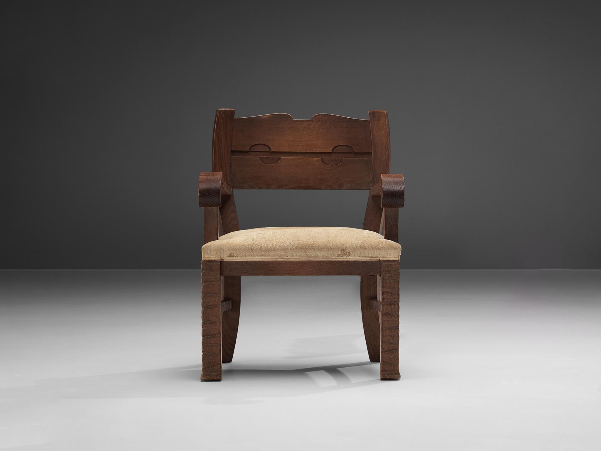 Ernesto Valabrega Rare Armchair in Oak