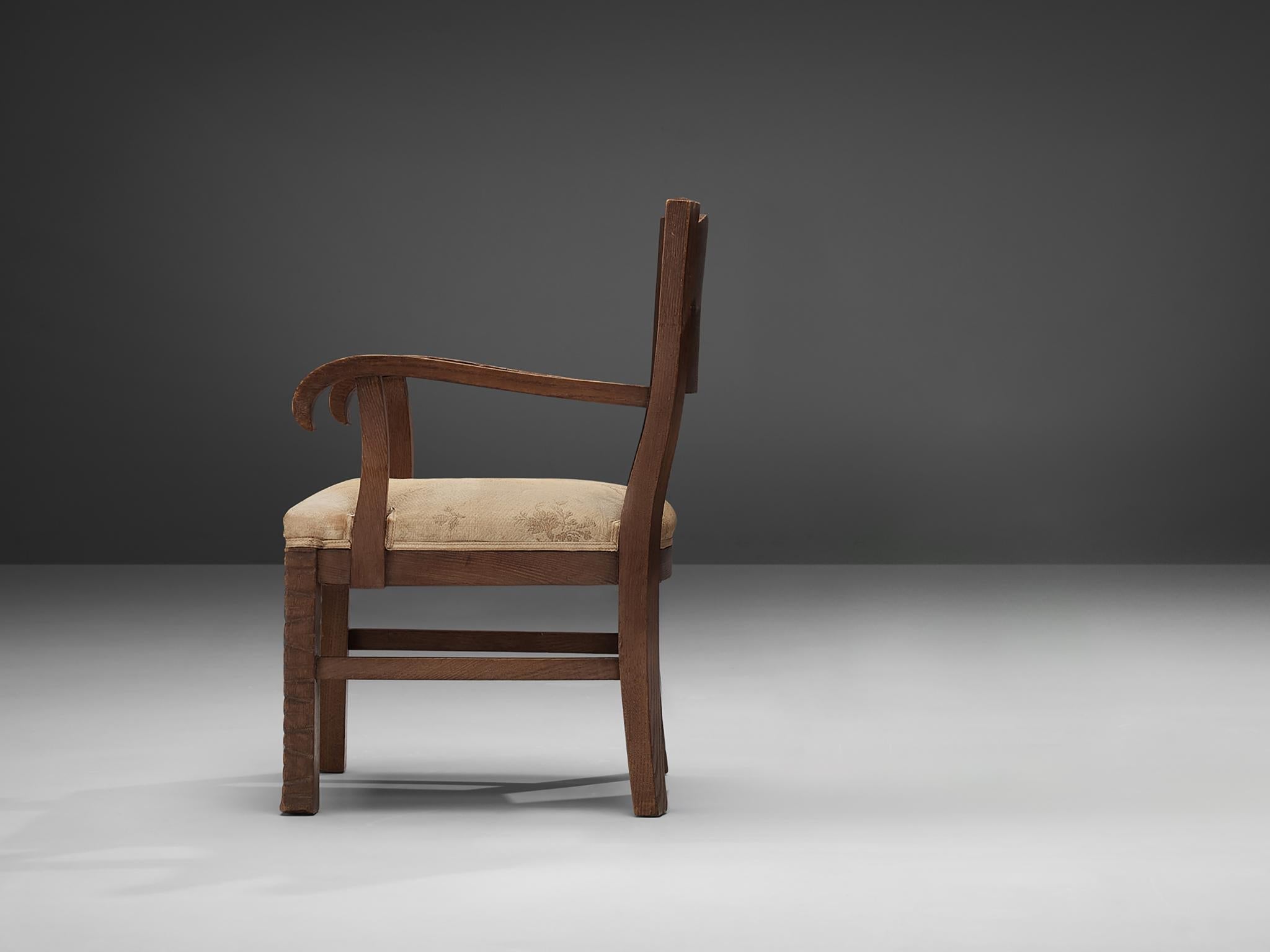 Ernesto Valabrega Rare Armchair in Oak