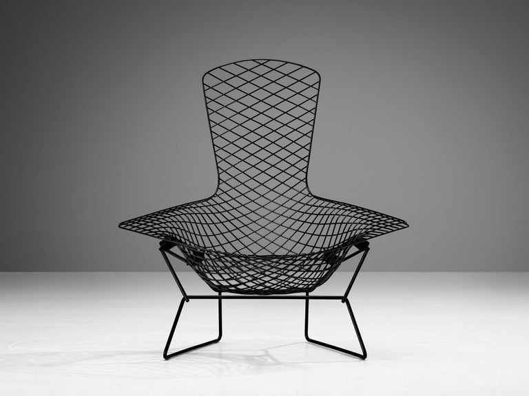 Harry Bertoia for Knoll 'Bird' Lounge Chair with Ottoman in Welded Steel