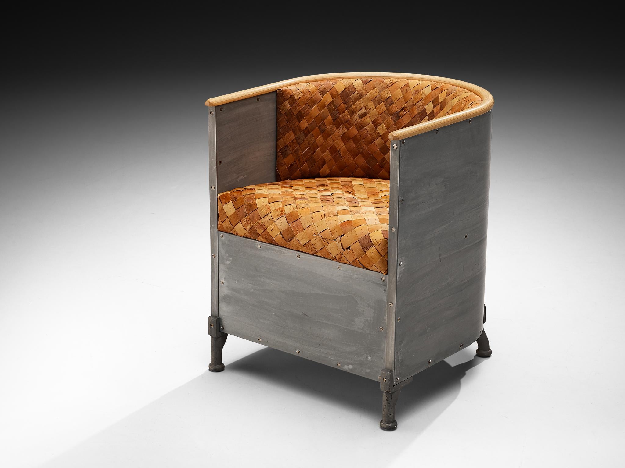 Mats Theselius Limited Edition Lounge Chair in Woven Birch Bark